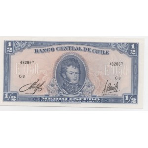 ЧИЛИ 1/2 ЭСКУДО, 1962-1975 ГОДЫ UNC