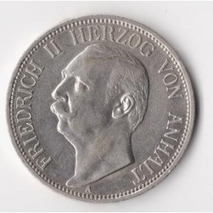 ГЕРМАНИЯ. АНХАЛЬТ. 3 МАРКИ 1909 ГОД